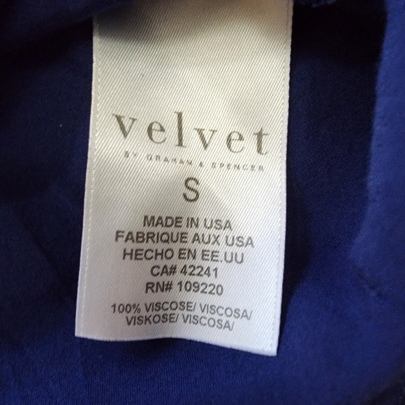 Navy Blue Blouse by Velvet - Size Small - Picture 5 of 5